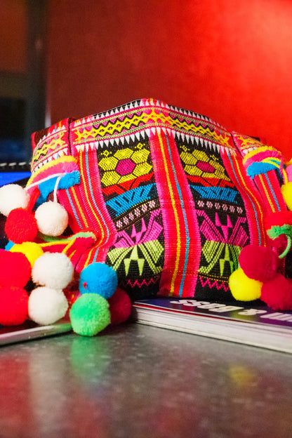 HAPPY DANCE - Lahu Totem Bag - Handmade Brocade