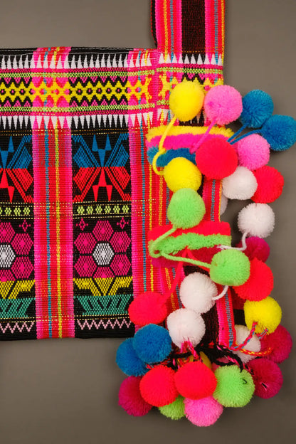 HAPPY DANCE - Lahu Totem Bag - Handmade Brocade