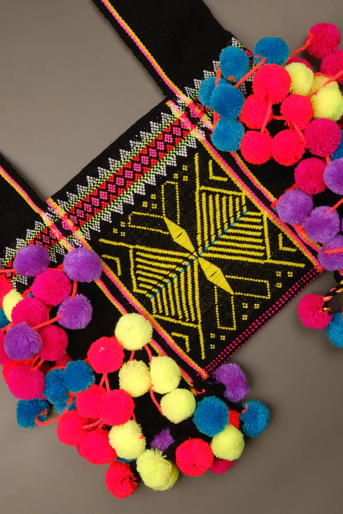 Double Butterfly - Lahu Totem Bag - Handmade Brocade