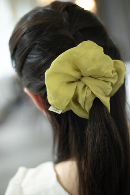 OneColours-purpleflower-violet-silk-organza-satin-scrunchie-2