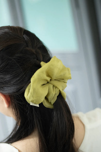 OneColours-purpleflower-violet-silk-organza-satin-scrunchie