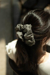OneColours-silvery-wormwood-silk-organza-scrunchie