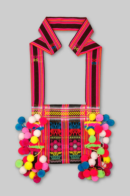 HAPPY DANCE - Lahu Totem Bag - Handmade Brocade