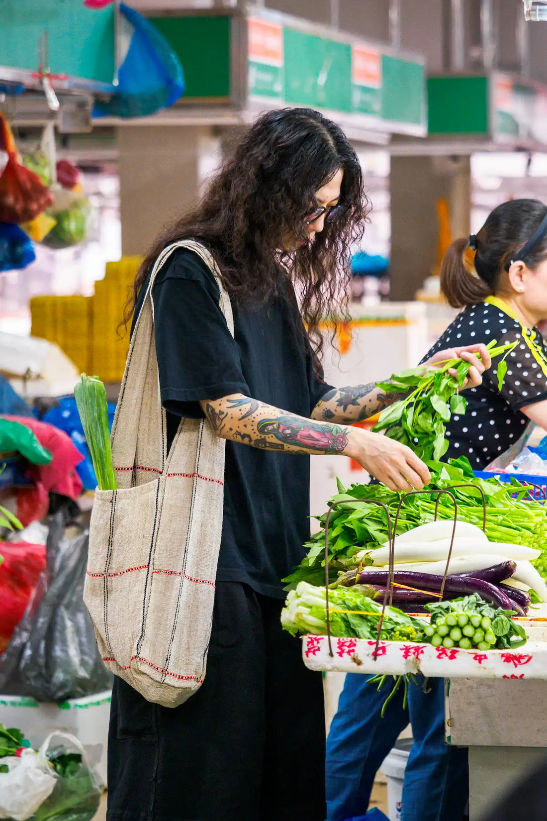 「VINTAGE」Wa Totem Head Bag - Handmade Brocade