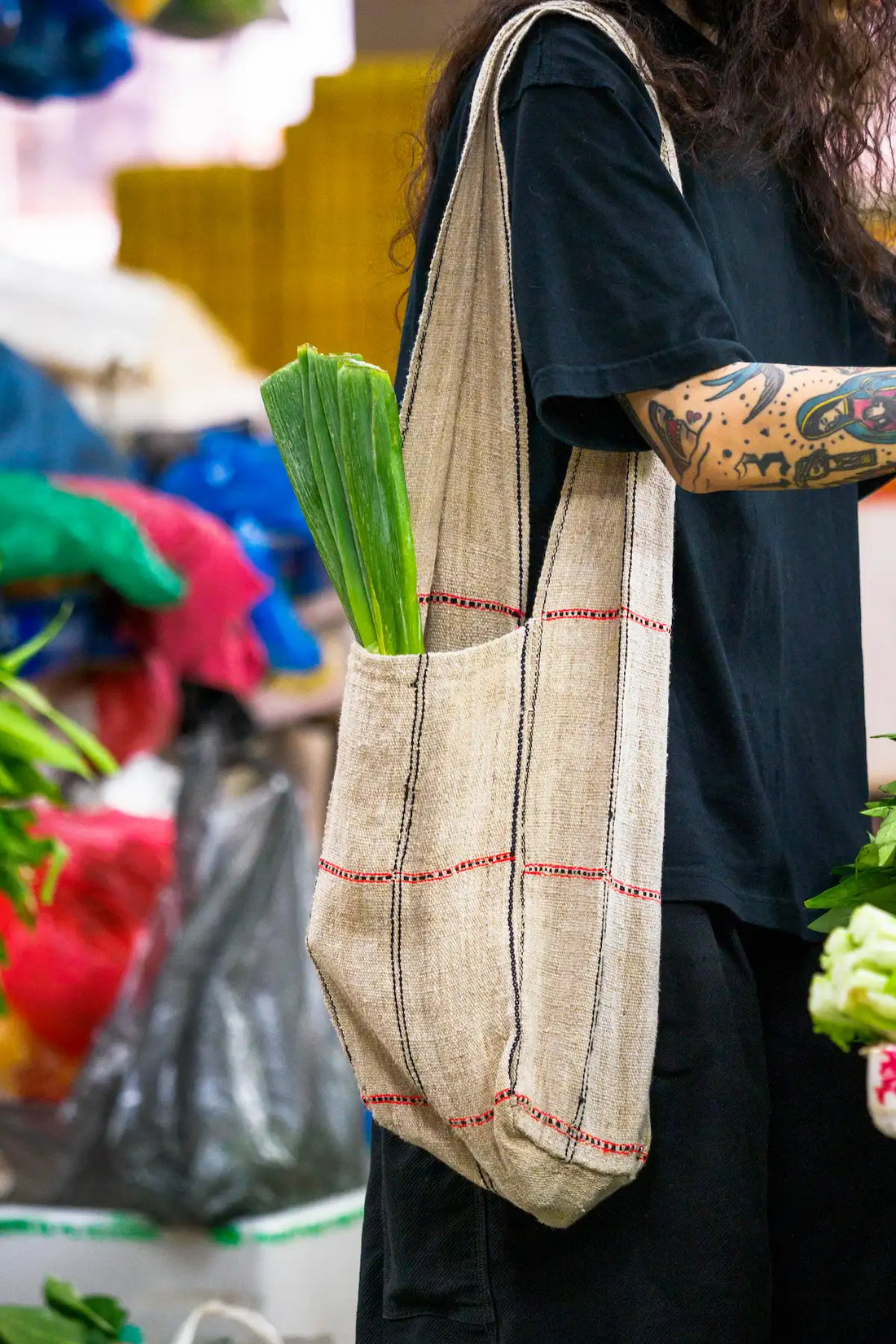 「VINTAGE」Wa Totem Head Bag - Handmade Brocade