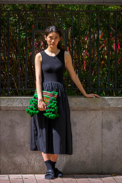HAPPY DANCE - Lahu Totem Bag - Handmade Brocade