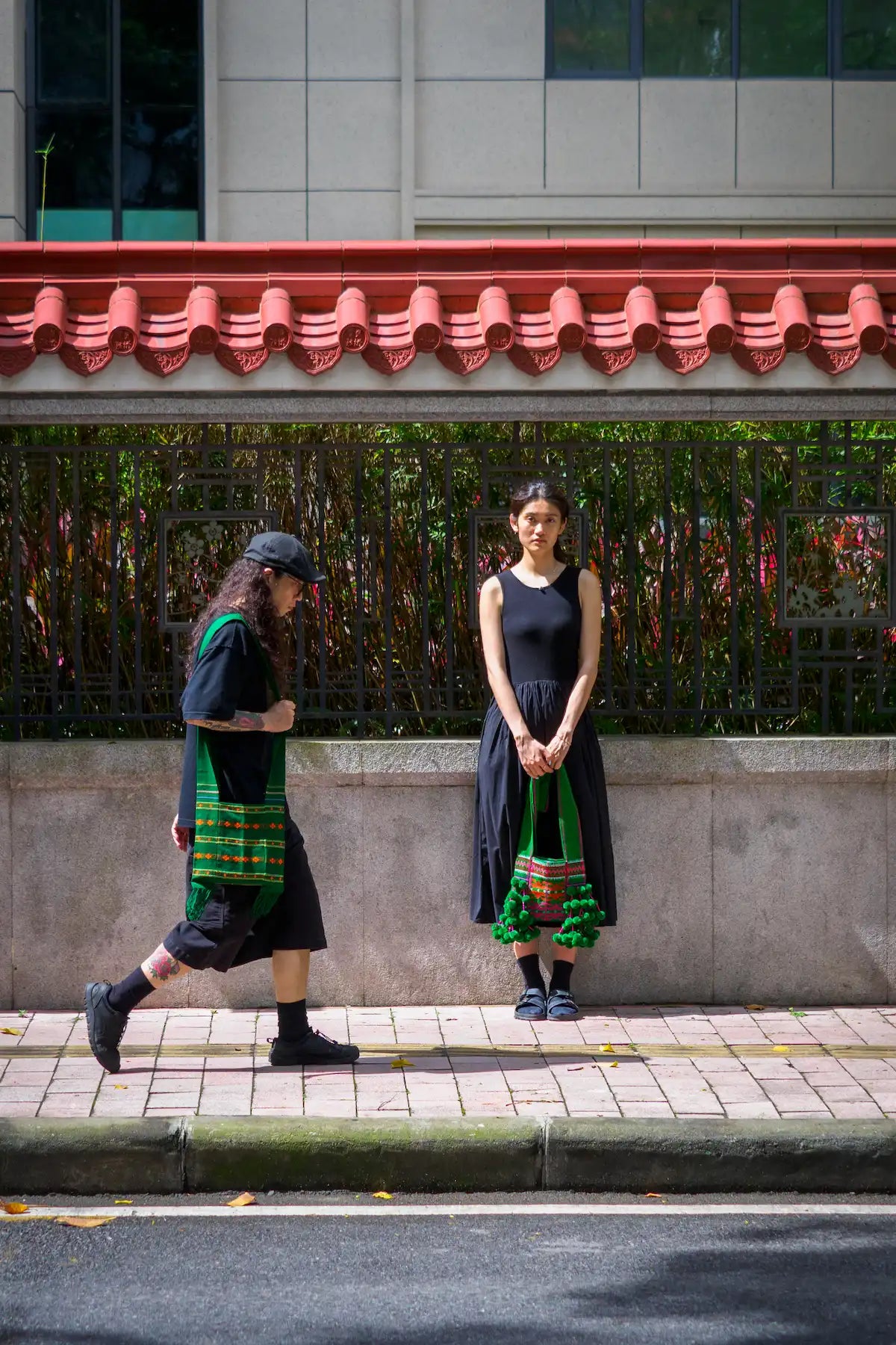 HAPPY DANCE - Lahu Totem Bag - Handmade Brocade