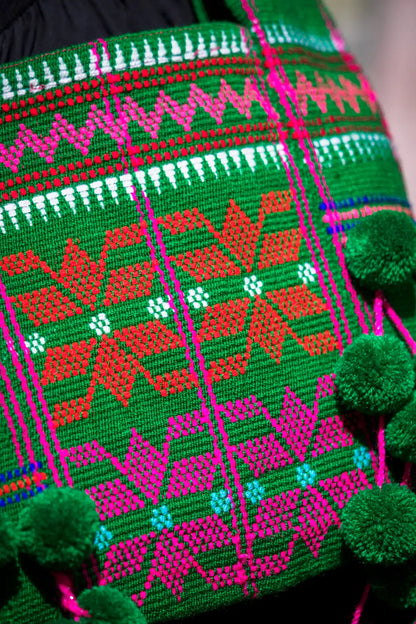 HAPPY DANCE - Lahu Totem Bag - Handmade Brocade